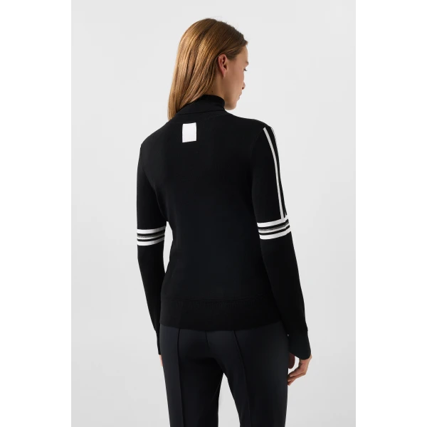 Bogner Louise Virgin Wool Jumper in Black and White, view 4 | Sweaters | Coveti