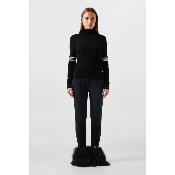 Bogner Louise Virgin Wool Jumper in Black and White, view 5 | Sweaters | Coveti