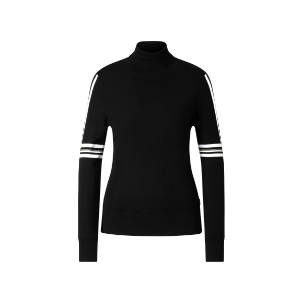 Bogner Louise Virgin Wool Jumper in Black and White | Sweaters | Coveti