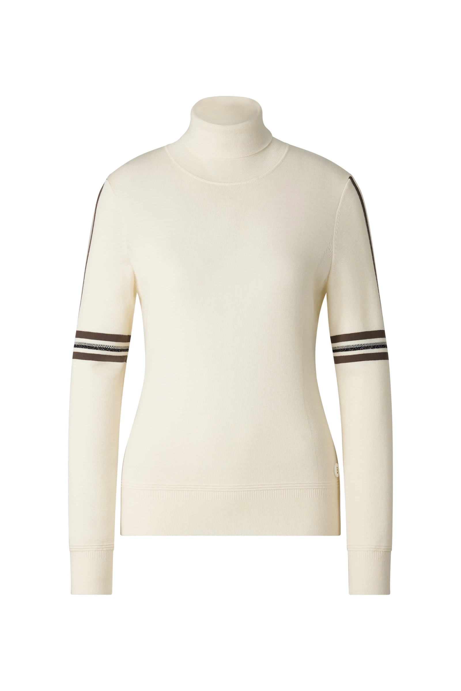 Bogner Louise Virgin Wool Jumper in Off White and Brown Bogner Louise Virgin Wool Jumper in Off White and Brown | Sweaters | Coveti