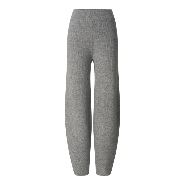 Luana Virgin Wool Knitted Trousers in Grey
