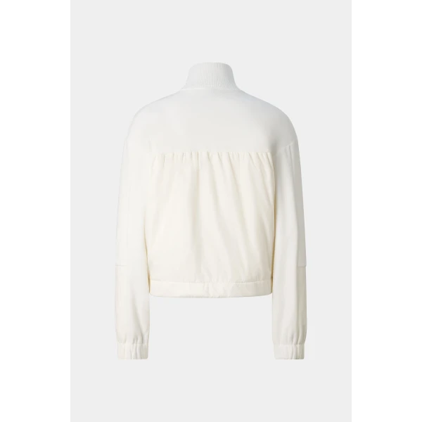 Bogner Lucy Fleece Jacket in Cream, view 3 | Jackets | Coveti