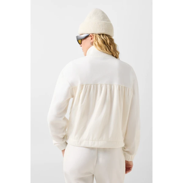 Bogner Lucy Fleece Jacket in Cream, view 5 | Jackets | Coveti