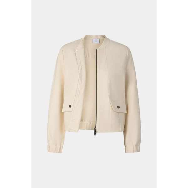 Bogner Luisa Jersey Jacket in Cream, view 2 | Hoodies | Coveti
