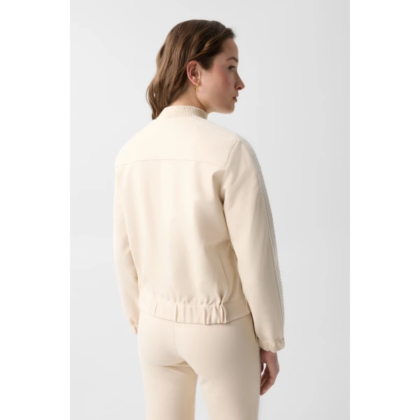 Bogner Luisa Jersey Jacket in Cream, view 5 | Hoodies | Coveti