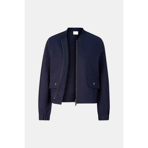 Bogner Luisa Jersey Jacket in Navy, view 2 | Hoodies | Coveti