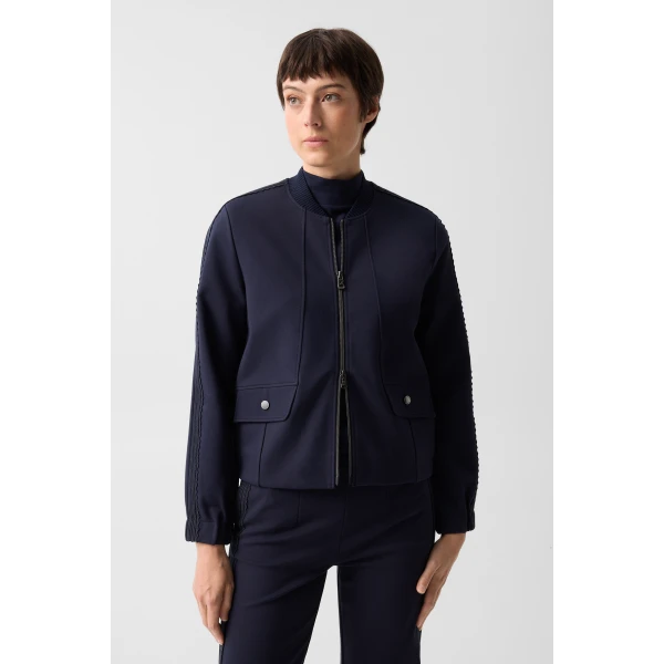 Bogner Luisa Jersey Jacket in Navy, view 4 | Hoodies | Coveti