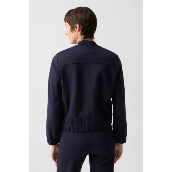 Bogner Luisa Jersey Jacket in Navy, view 5 | Hoodies | Coveti