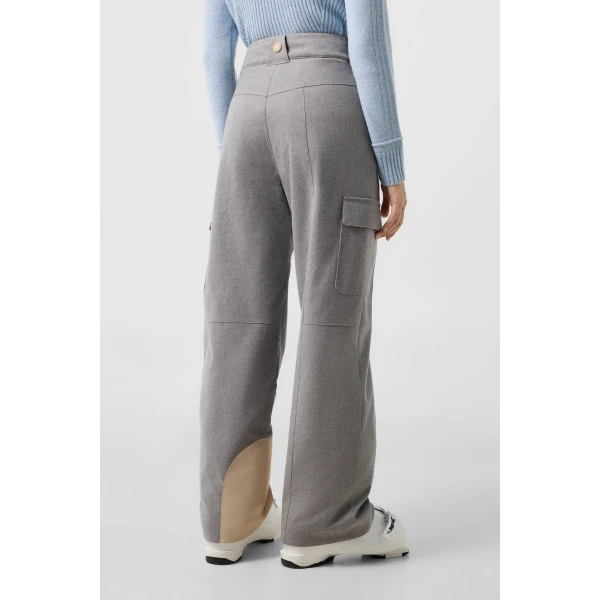 Bogner Lunia Flannel Ski Trousers in Grey, view 4 | Pants | Coveti