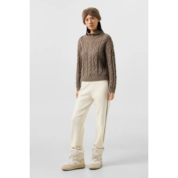 Bogner Malene Virgin Wool Jumper in Hazel, view 5 | Sweaters | Coveti