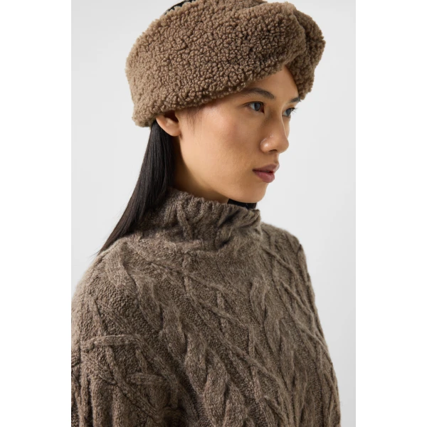 Bogner Malene Virgin Wool Jumper in Hazel, view 6 | Sweaters | Coveti