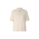 Bogner Maureen Virgin Wool Polo Shirt in Cream | Short Sleeved | Coveti