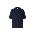 Bogner Maureen Virgin Wool Polo Shirt in Navy | Short Sleeved | Coveti