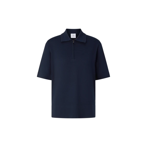 Maureen Virgin Wool Polo Shirt in Navy