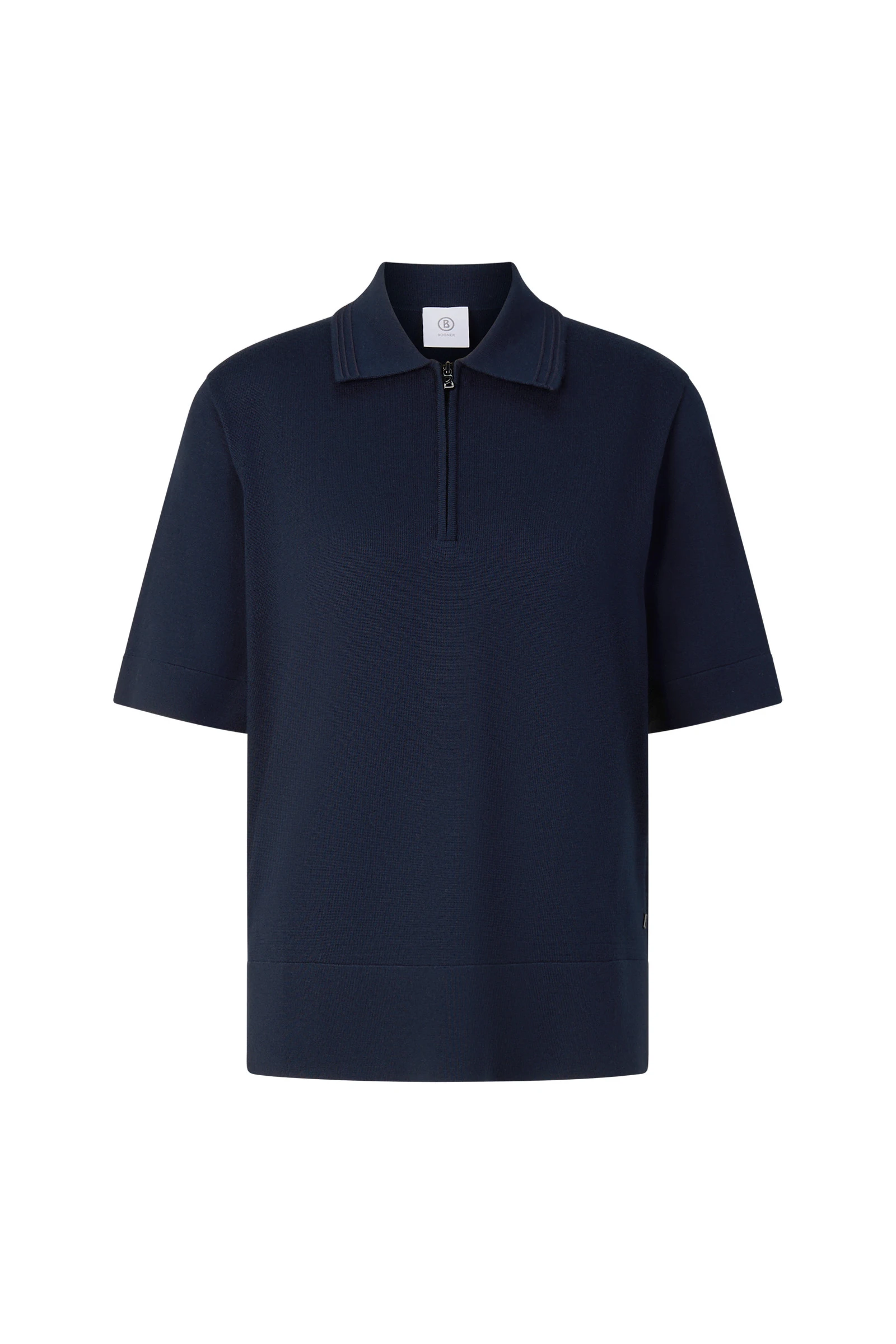 Bogner Maureen Virgin Wool Polo Shirt in Navy Bogner Maureen Virgin Wool Polo Shirt in Navy | Short Sleeved | Coveti