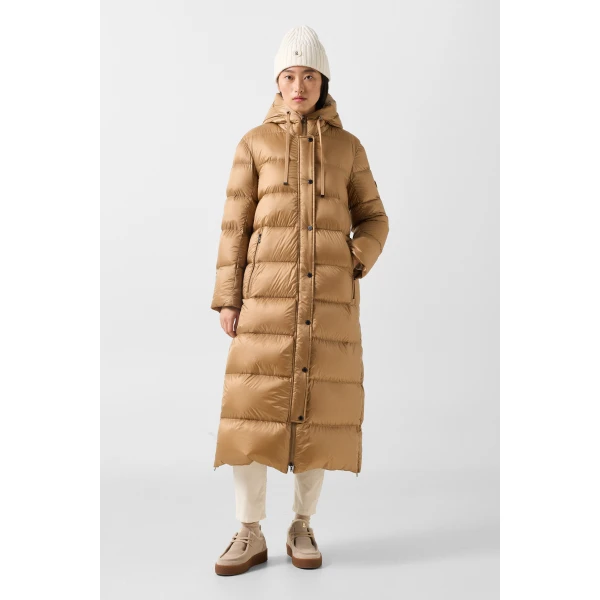 Bogner Maxie Down Coat in Camel, view 6 | Coats | Coveti