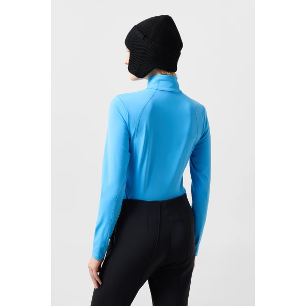 Bogner Medita First Layer in Cyan-Blue, view 4 | Long Sleeve | Coveti