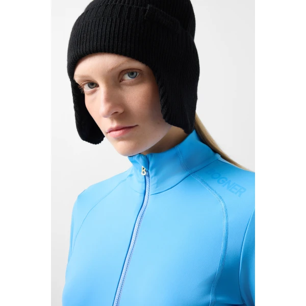 Bogner Medita First Layer in Cyan-Blue, view 6 | Long Sleeve | Coveti