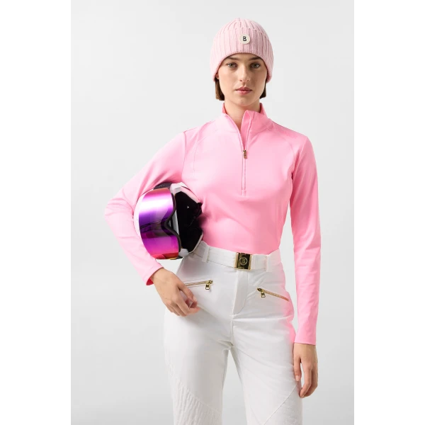 Bogner Medita First Layer in Neon Pink, view 3 | Long Sleeve | Coveti