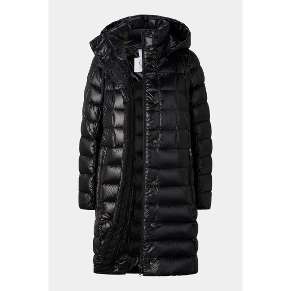 Bogner Meryl Down Coat in Black, view 2 | Coats | Coveti