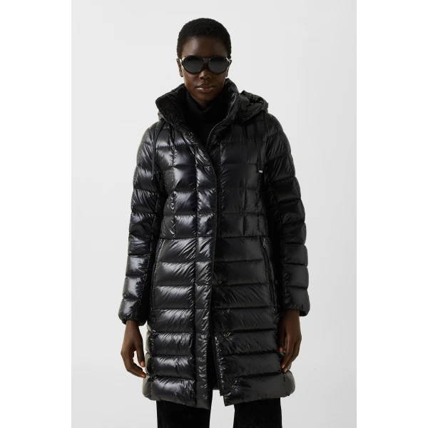 Bogner Meryl Down Coat in Black, view 4 | Coats | Coveti
