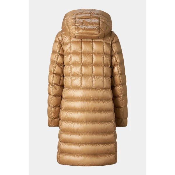 Bogner Meryl Down Coat in Camel, view 3 | Coats | Coveti