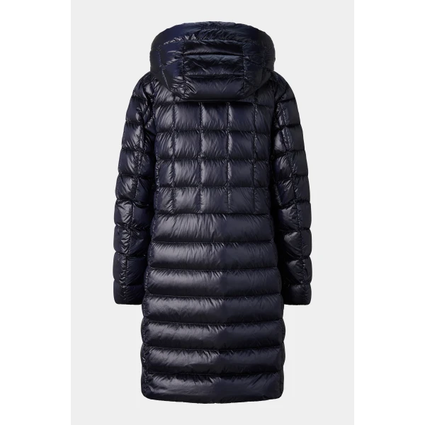 Bogner Meryl Down Coat in Navy, view 3 | Coats | Coveti