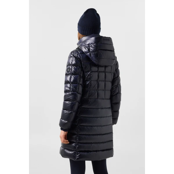 Bogner Meryl Down Coat in Navy, view 5 | Coats | Coveti