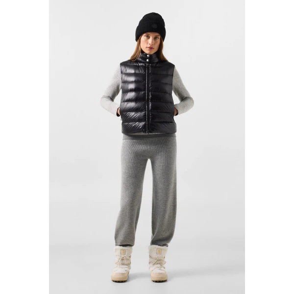 Bogner Milly Lightweight Down Vest in Black, view 6 | Vests | Coveti