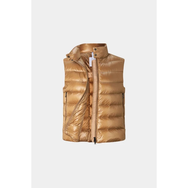 Bogner Milly Lightweight Down Vest in Camel, view 2 | Vests | Coveti