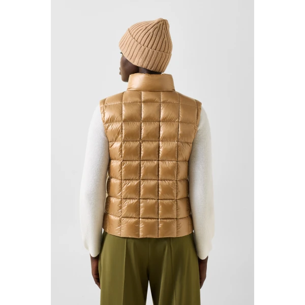 Bogner Milly Lightweight Down Vest in Camel, view 5 | Vests | Coveti