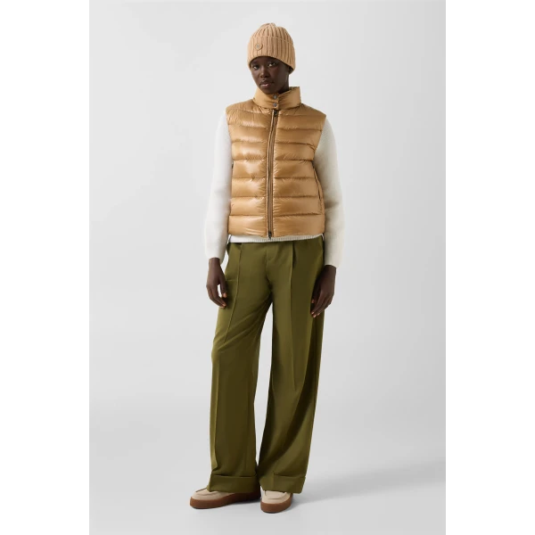 Bogner Milly Lightweight Down Vest in Camel, view 6 | Vests | Coveti