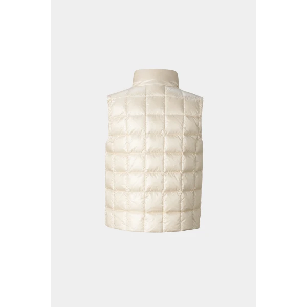 Bogner Milly Lightweight Down Vest in Off White, view 3 | Vests | Coveti