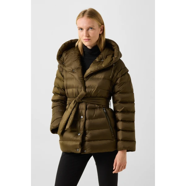 Bogner Minnie Down Jacket in Olive, view 4 | Jackets | Coveti