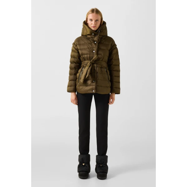Bogner Minnie Down Jacket in Olive, view 6 | Jackets | Coveti