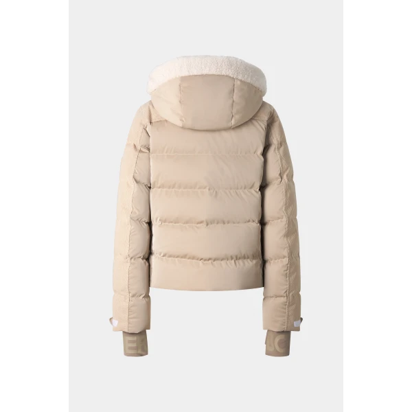 Bogner Minu Cord Down Ski Jacket in Camel, view 3 | Jackets | Coveti