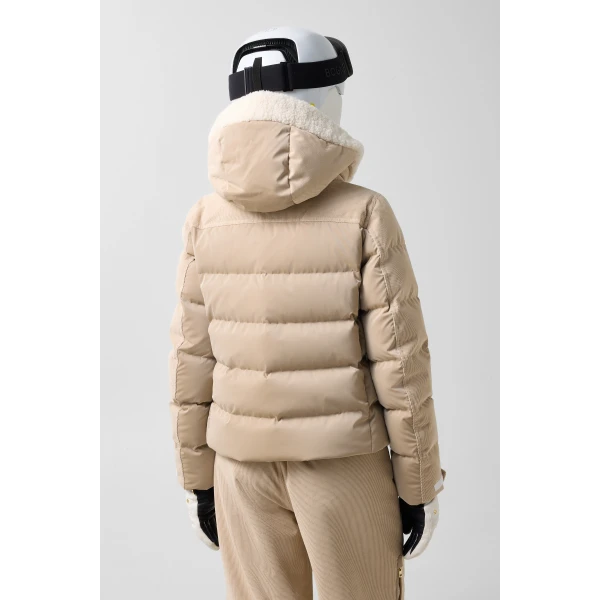 Bogner Minu Cord Down Ski Jacket in Camel, view 5 | Jackets | Coveti