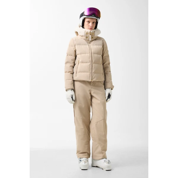Bogner Minu Cord Down Ski Jacket in Camel, view 6 | Jackets | Coveti