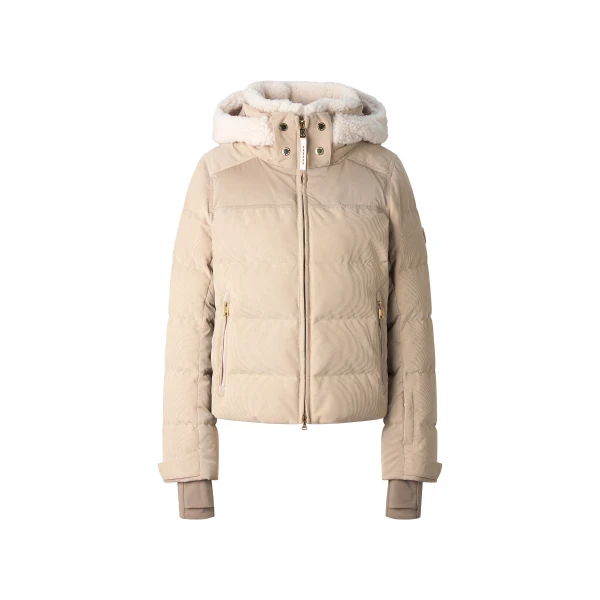Bogner Minu Cord Down Ski Jacket in Camel | Jackets | Coveti