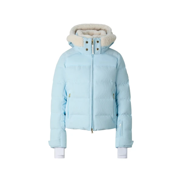 Minu Cord Down Ski Jacket in Light Blue