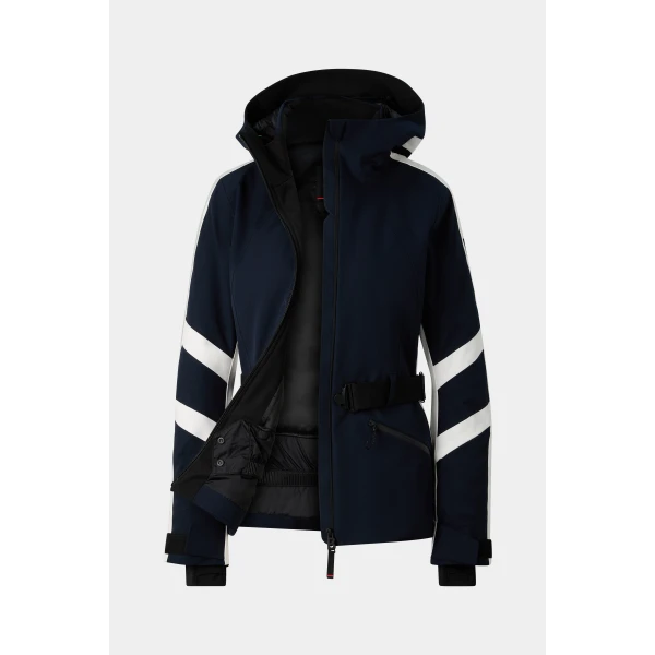 Bogner Moia Ski Jacket in Navy and White, view 2 | Jackets | Coveti