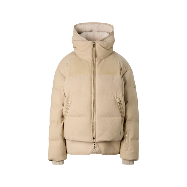 Bogner Moja Flannel Quilted Jacket in Camel | Jackets | Coveti