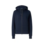 Bogner Nada Cotton Hoodie Jersey Jacket in Navy | Hoodies | Coveti