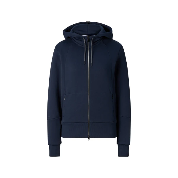Bogner Nada Cotton Hoodie Jersey Jacket in Navy | Hoodies | Coveti