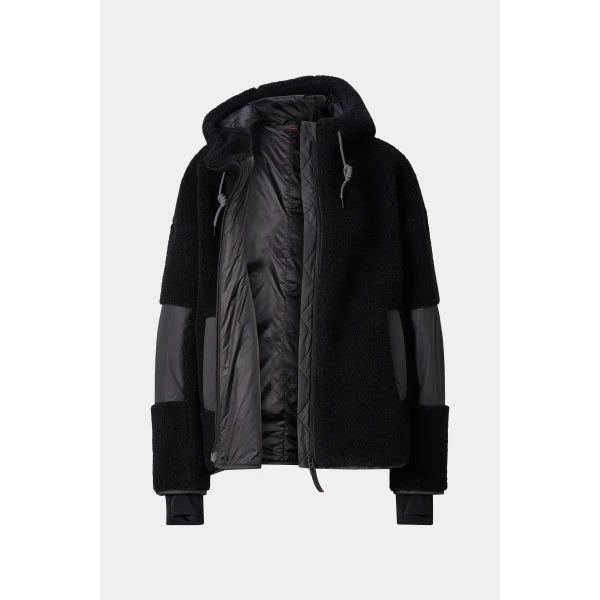 Bogner Naera Mid-Layer Teddy Jacket in Black, view 2 | Jackets | Coveti