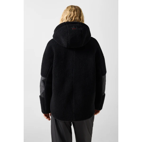 Bogner Naera Mid-Layer Teddy Jacket in Black, view 5 | Jackets | Coveti