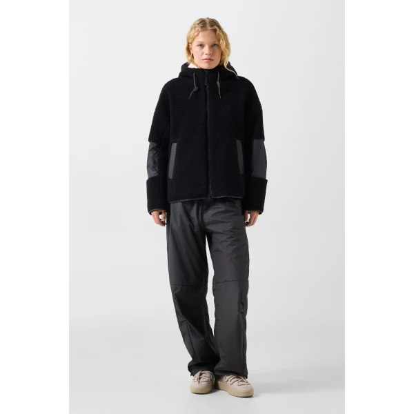 Bogner Naera Mid-Layer Teddy Jacket in Black, view 6 | Jackets | Coveti