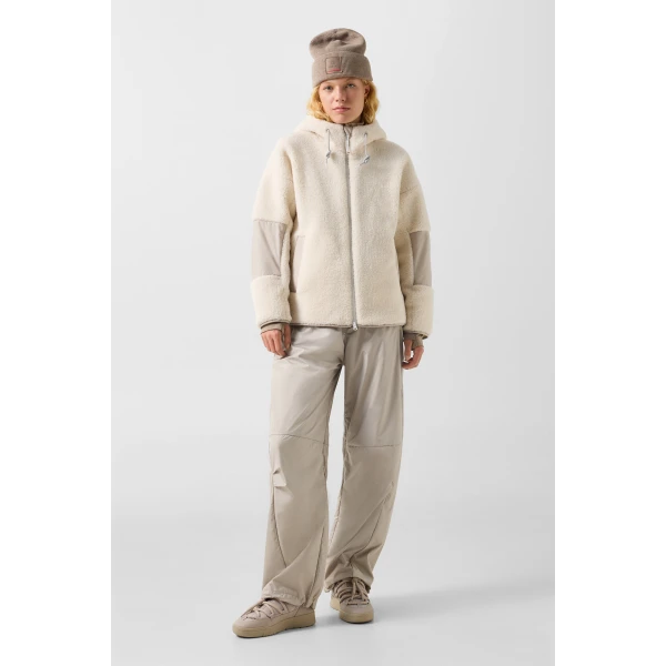 Bogner Naera Mid-Layer Teddy Jacket in Off White, view 6 | Jackets | Coveti