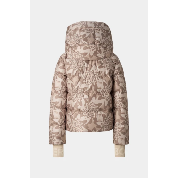 Bogner Naia Down Ski Jacket in Hazel and Beige, view 3 | Jackets | Coveti