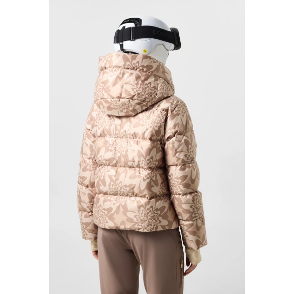 Bogner Naia Down Ski Jacket in Hazel and Beige, view 5 | Jackets | Coveti